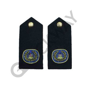 Custom <b>Silver</b> Red Epaulette Shoulder Board <b>Cloth</b> Comfortable Bullion Wire Sale Pakistan for Personal Defense Equipment - Product Image 2