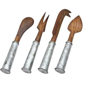 Juego de cubiertos de madera y Metal personalizados de alta calidad, conjunto de cubiertos de acero inoxidable para el hogar, Hotel y restaurante, venta al por mayor - Product Image 2