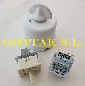Rotary Switch Ceramic Wall Retro Home Lighting 2 to 4 Position 10A 220V Certified GOTTAK SL 3-Year Warranty