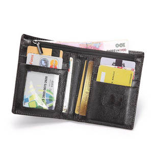 Vintage <b>Men</b> Wallet Genuine Leather Short Wallets Male Multifunctional Cowhide Male <b>Purse</b> - Product Image 2