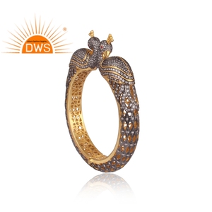 Tendance 925 naturel Zircon & Cz pierres précieuses bracelet en forme de paon conçu bracelet pour les femmes bijoux pour les femmes cadeau pour elle - Product Image 3