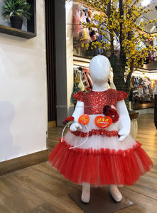 Vestidos de Fiesta Formales de Verano para Niña, Color Rojo, con Flores, Diseño Especial, Elegante - Product Image 6