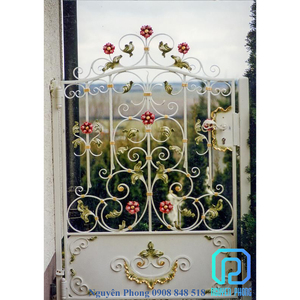 Sản Phẩm Bán Chạy Hàng OEM Custom <span class=keywords><strong>Wrought</strong></span> Sắt Thép Chính Gates Thiết Kế Hiện Đại - Product Image 3