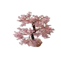 Albero di quarzo rosa cristallo all'ingrosso con base a grappolo: agata albero di cristallo: albero di pietre preziose all'ingrosso: acquista da Taiba agat