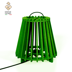 Bellissima lampada da tavolo interamente in legno di betulla naturale e ad incastro 12mm Made in Italy di WLLALLA design. - Product Image 5