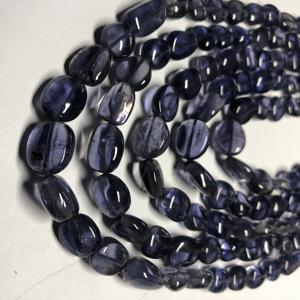 6mm 8mm 10mm naturel Iolite lisse pépites de dégringolade perles de pierres précieuses brin chaîne meilleur prix d'usine en gros fournisseur en vrac en ligne - Product Image 1