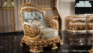 Conjunto de sofás rumanos con tallado a mano, conjunto de sofás de lujo con tallado dorado pulido, muebles de Villa europea, área de vestíbulo - Product Image 2