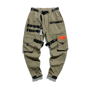 Pantalones de chándal para hombre, pantalón de chándal cónico con paneles ajustados, entrenamiento personalizado, para correr, con bolsillos y cremallera - Product Image 1