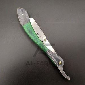 Lame de rasage Shavette turque classique pour hommes Rasoir droit à quantité minimale de commande basse avec logo personnalisé avec manche en bois - Product Image 3