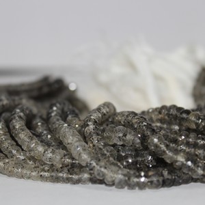 6mm 7mm naturel point noir rutile Quartz pierre à facettes Rondelle pierres précieuses perles brin pour la fabrication de bijoux collier Bracelet bricolage - Product Image 1