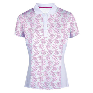 2025 mujeres personalizadas para Polos de algodón estampado sublimado estilo informal con tejido de punto diseño su propio logotipo de color - Product Image 1