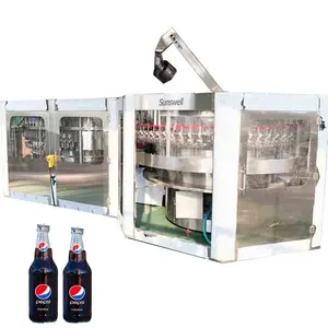 New Design Pet Glass Bottle CO2 Carbonated Gas Sparking Water Juice Beverage Drink Beer Isobaric Filling Bottling Making Machine