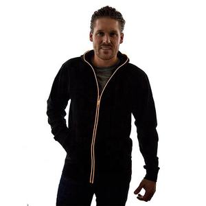 Venta al por mayor de ropa deportiva de alta calidad ropa de entrenamiento de gimnasia prendas de vestir activas cremallera reflectante cubierta de cara completa unisex logotipo personalizado sudaderas con capucha - Product Image 2