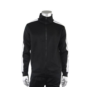 Kliou — survêtement pour hommes, avec panneau de contraste latéral, obtenez tout logo personnalisé, noir, de qualité supérieure - Product Image 2