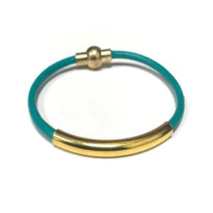 Handmade Bliss <b>Leather</b> <b>Bracelets</b> for Women, Tube Bangle - Product Image 1