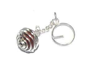 Porte-clés en pierre précieuse Red Jasper Cage Tumbled Keychains - Product Image 1