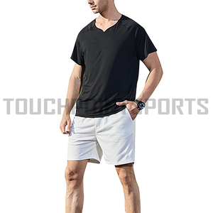 กางเกงขาสั้นผ้าฝ้าย100% สำหรับผู้ชายดีไซน์เรียบๆเป็นมิตรต่อสิ่งแวดล้อม - Product Image 3