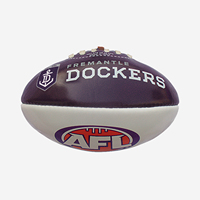 Mousse de point de machine de couleur différente PVC imprimé personnalisé Mini ballon de rugby imprimé AFL Football Aussie Football / 20 Cms AFL Ball