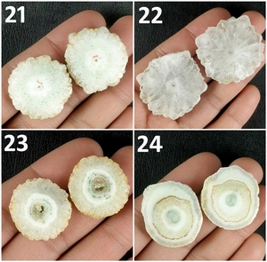 Paire de tranches de stalactite de quartz solaire, cabochons en pierres précieuses naturelles, pierres brutes pour la fabrication de bijoux, fournisseur en gros, article durable, cadeau - Product Image 5