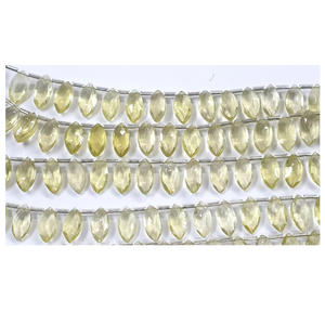 ได้รับการรับรองระดับพรีเมียม AAA ลูกปัดแร่เทอร์ควอยซ์มะนาวธรรมชาติอัญมณีหลวมสำหรับทำเครื่องประดับขนาด17นิ้ว - Product Image 1