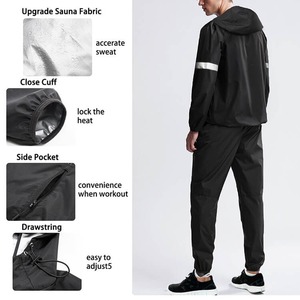 <b>Sauna</b> <b>Suit</b> Gym Workout Fitness Training Non Rip Hooded Jacket Pants Sweat <b>Suits</b> Weight Loss Slimming Exercises <b>Sauna</b> <b>Suit</b> <b>For</b> Wo - Product Image 4