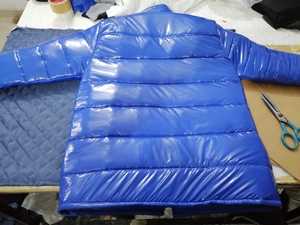 Veste matelassée pour hommes personnalisée bleu à manches longues vêtements de rue poche zippée imperméable respirant pour la saison d'automne taille adulte - Product Image 5