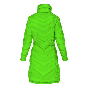 Dernière nouvelle conception séchage rapide respirant longue doudoune hiver avertir fermeture éclair réversible haut bouffante bulle femmes longue veste - Product Image 2