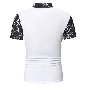 Polo con estampado de logotipo personalizado, camiseta informal de manga corta bordada, camisetas de Golf para hombre, camiseta de talla grande, ropa de calle de dos tonos OEM - Product Image 2