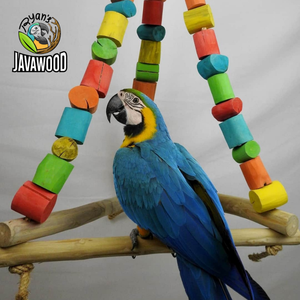 Nuevo diseño pájaros mascotas loros escaleras juguete de escalada colgante con madera Natural - Product Image 2