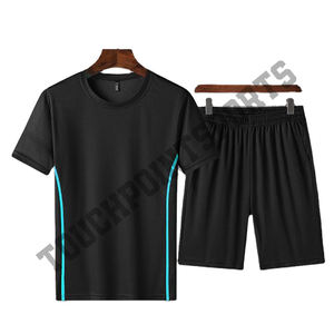 Ensemble de shorts en coton éponge décontracté d'été pour homme de marque personnalisée 2 pièces respirant - Product Image 4