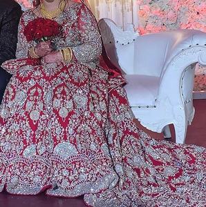 Lehenga Choli de mariée indien pakistanais de créateur avec broderie Zardozi lourde, tissu Georgette, robe de mariée de luxe, tenue ethnique - Product Image 1