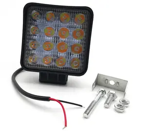 Faro antiniebla Led de 48W para motocicleta y camión, luz estroboscópica de 4 pulgadas, 12V, Color ámbar, 24V, 48W, UTV, ATV