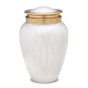 Urna de cremación marrón clásica elegante de 200 libras, diseño de Metal grabado para columbario de nicho o suministros funerarios de entierro - Product Image 2