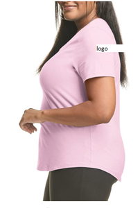 Camiseta de manga corta con cuello en V para mujer, 100% algodón, ropa de lavado a máquina importada, gran oferta, venta al por mayor - Product Image 3