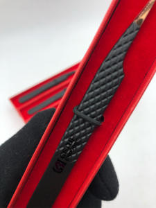 Pince à épiler en acier inoxydable à 45 degrés avec revêtement en poudre noire, pointe incurvée en or rose à 90 degrés, outils de beauté, vente en gros - Product Image 5