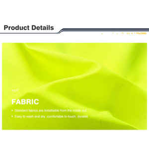 Gilet de sécurité unisexe Hi Vis pour travail, Patch de protection haute Visible avec poche de protection à rayures réfléchissantes, personnalisé - Product Image 6
