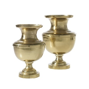 Juego de jarrón de maceta de aluminio ecológico de lujo hecho a mano, dos tamaños diferentes para boda, decoración del hogar, colección de Metal al por mayor - Product Image 6