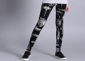 Pantalones de Yoga para gimnasio de cintura alta para mujer, mallas deportivas elásticas informales para correr, estampado por sublimación de LICRA de punto transpirable - Product Image 4