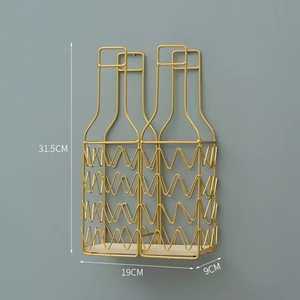 CREATIVE MODERN WALL DECORATION WALL MOUNTED METAL WINE RACK - Product Image 5
