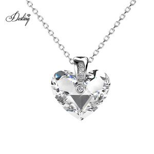 Zephyr amore ciondolo a forma di <span class=keywords><strong>cuore</strong></span> impreziosito da cristalli <span class=keywords><strong>Swarovski</strong></span> gioielli in argento Sterling dasini <span class=keywords><strong>collana</strong></span> di alta qualità - Product Image 5