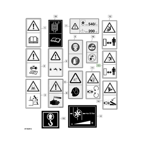 Pegatina de seguridad para Tractor JD JohnDeere, john deere, número de parte 5FDSD0091 - Product Image 1