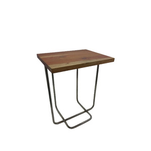 Tabouret en acier inoxydable avec haut en bois, offre spéciale, confortable, nouveau Design à la main, Table basse de luxe Antique - Product Image 1