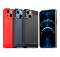 Fabrication d'étuis de téléphone en fibre de carbone, coque de téléphone en TPU givrée pour iPhone 13, coque antichoc pour iPhone 14 Pro
