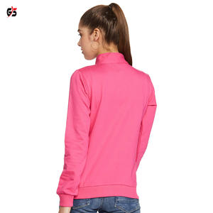 เสื้อกันหนาวผู้หญิง,ผ้าฝ้าย100% นุ่มขนแกะซิปขึ้นสไตล์โลโก้ที่กำหนดเองคอเต่าแขนเต็ม - Product Image 4