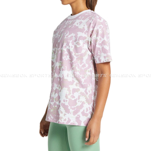 Camiseta gráfica de camuflaje de alta calidad para mujer, ropa cómoda y ligera ecológica de alto rendimiento al por mayor - Product Image 2