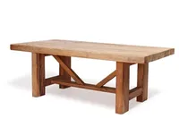 Table à manger moderne en pin massif pour chambre, salon, cuisine - Design convertible