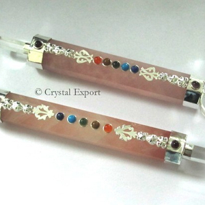Varitas de Chacras de Cuarzo Rosa, con estrella Merkaba, varitas de Chacras de cuarzo rosa con estrella Merkaba, la mejor oferta - Product Image 1