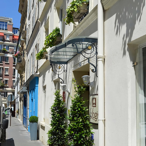 Giá Tốt Trắng Rèn Sắt Cửa Tán Mái Hiên Trong Kho - Product Image 3