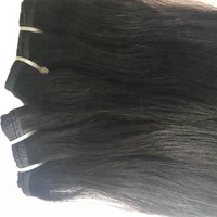 Extensions de cheveux humains vierges indiens non traités, texture lisse et soyeuse, type tissage