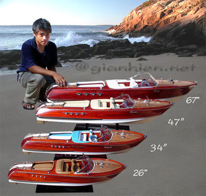 RIVAAQUARAMA Conjunto de 4 modelo de madera de barco _ artesanía de madera barco modelo de alta calidad hecho en VIETNAM entrega rápida - Product Image 1